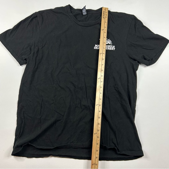 Max Muscle Sports Nutrition Shirt Mens Size Large Black Mens Stretch Workout Gym - Picture 5 of 6